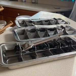 3 pack metal ice cube trays